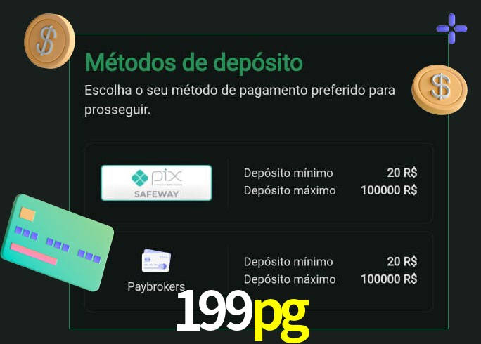 O cassino 199pg oferece uma grande variedade de métodos de pagamento